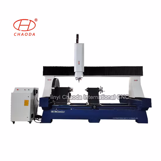 Machine à sculpter la pierre CNC, grand pilier à 4 axes, colonnes romaines, cylindre, Machine à sculpter la pierre avec dispositif rotatif